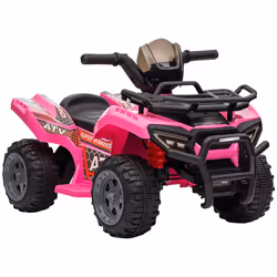HOMCOM 6V Kids Electric Ride on Car Toddler Quad Bike ATV for 18-36 month Pink - Additional view 8