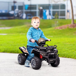 HOMCOM 6V Kids Electric Ride on Car Toddler Quad Bike ATV for 18-36 month Black