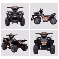 HOMCOM 6V Kids Electric Ride on Car Toddler Quad Bike ATV for 18-36 month Black - Additional view 6
