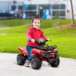 HOMCOM 6V Kids Electric Ride on Car Toddler Quad Bike ATV for 18-36 month Red