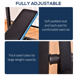 HOMCOM Adjustable Weight Bench with Leg Developer Barbell Rack for Home Gym - Additional view 4