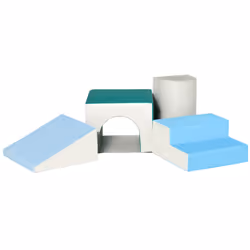 HOMCOM 4-piece Soft Play Set Baby Foam Climber Block Toy Toddler 1-3 Years
