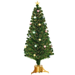 HOMCOM 5FT Prelit Artificial Christmas Tree Fiber Optic Holiday Home Decoration