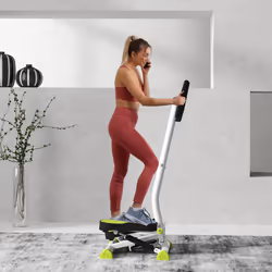 HOMCOM Twister Stepper Step Machine w/ LCD Screen, White