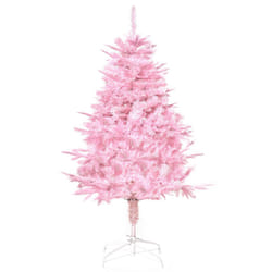 HOMCOM 4FT Artificial Christmas Tree w/ Automatic Open for Home Party Pink