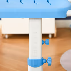 HOMCOM Kids Desk and Chair Set w/ Drawer, Pen Slot Hook - Blue - Additional view 7