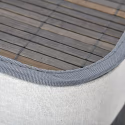 HOMCOM 2 Section Collapsible Laundry Hamper Lid Removable Lining, Grey - Additional view 7