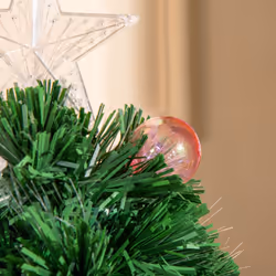 HOMCOM 2FT Pre-Lit Artificial Fibre Optic Christmas Xmas Tree Lights Decoration - Additional view 7