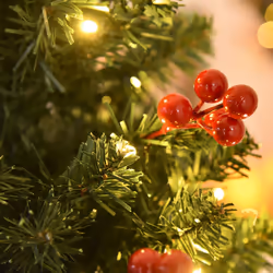 HOMCOM 5FT Prelit Pencil Christmas Tree w/ LED Light, Berry, Xmas Decoration - Additional view 7