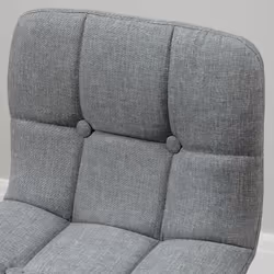 HOMCOM Bar stool Set of 2 Armless Button-Tufted Counter Height Bar Chairs Grey - Additional view 6