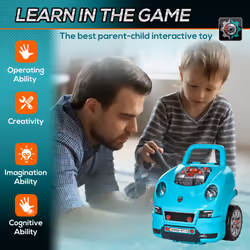 HOMCOM Kids Truck Engine Toy Set w/ Horn, Light, Car Key, for Ages 3-5 Years - Additional view 5