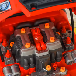 HOMCOM Kids Truck Engine Toy Set w/ Horn, Light, Car Key for 3-5 Years Old Red