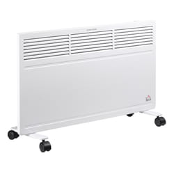HOMCOM Convector Radiator Heater w/ Adjustable Thermostat  Safety Cut-Off, White