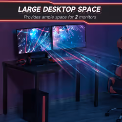 L-Shaped Corner Desk Computer Workstation PC Gaming Desk 145 x 81 x 76cm Left
