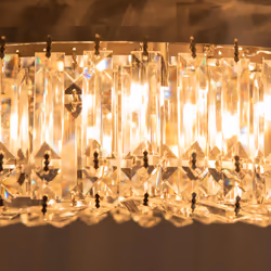 HOMCOM Crystal Ceiling Light Modern Chandeliers for Living Room Bedroom Silver - Additional view 6