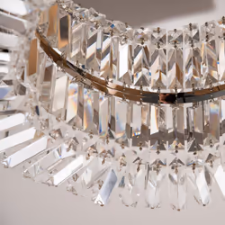 HOMCOM Crystal Ceiling Light Modern Chandeliers for Living Room Bedroom Silver - Additional view 7