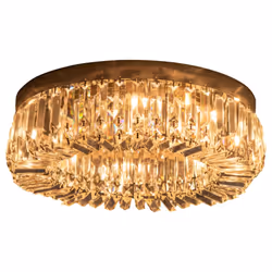 HOMCOM Crystal Ceiling Light Modern Chandeliers for Living Room Bedroom Silver - Additional view 8