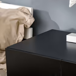 HOMCOM Freestanding Storage Cabinet w/ Two Shelves Wooden Sideboard - Black - Additional view 6