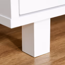 PawHut Cat Litter Box Enclosure & House w/ Nightstand/End Table Design, White - Additional view 8