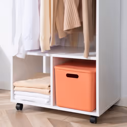 HOMCOM Open Wardrobe Clothes Rail Bedroom Clothes Storage Rod Shelves White - Additional view 7