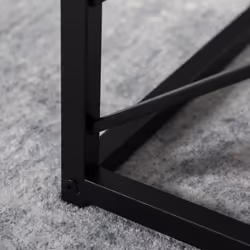 HOMCOM Set of 3 Nesting Coffee Tables Square End Tables w/ Metal Frame, Grey - Additional view 8