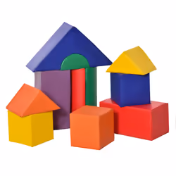HOMCOM 11 Pcs Kids Soft Foam Puzzle Play Blocks Set Learning Toddler Activity