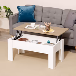 HOMCOM Lift Top Coffee Table w/Storage Compartment, Living Room Center Table