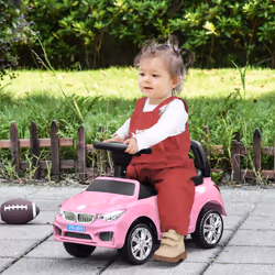 HOMCOM Ride on Car Baby Toddler Walker Foot to Floor Sliding Car Slider Pink