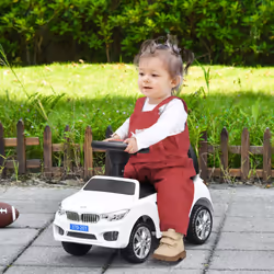 HOMCOM Ride on Car Baby Toddler Walker Foot to Floor Sliding Car Slider White