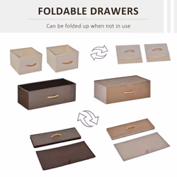 HOMCOM Closet Dresser, Dresser Tower With 4 Easy Pull Fabric Drawer Steel Frame - Additional view 11