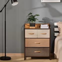 HOMCOM Closet Dresser, Dresser Tower With 4 Easy Pull Fabric Drawer Steel Frame - Additional view 5