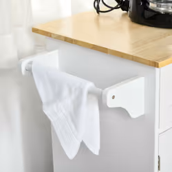 HOMCOM Kitchen Island Utility Cart, with 2 Storage Drawers Dining Room White - Additional view 5