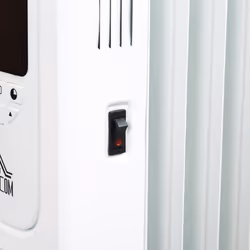 HOMCOM Oil Filled Radiator Space Heater W/3 Heat Settings & Remote Control White - Additional view 6