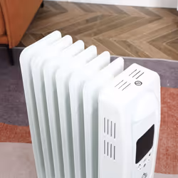 HOMCOM Oil Filled Radiator Space Heater W/3 Heat Settings & Remote Control White - Additional view 7