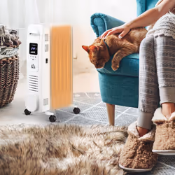 HOMCOM Oil Filled Radiator Space Heater W/3 Heat Settings & Remote Control White - Additional view 8