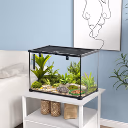 PawHut Glass Reptile Terrarium Habitats for Lizards, Frogs, Snake 50 x 30 x 35cm