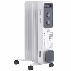 HOMCOM Oil Filled Radiator Portable Space Heater W/ 7 Fin, 3 Heat Settings