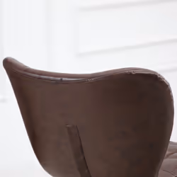 HOMCOM Bar Stools Set of 2 Adjustable Height Swivel Bar Chairs, Brown - Additional view 8