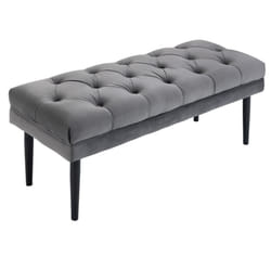 HOMCOM Bed End Bench Button Tufted Upholstered Window Seat Living Room