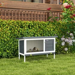 PawHut Wooden Rabbit Hutch Bunny Cage Openable Roof for Outdoor 90 x 45 x 65 cm