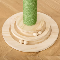 PawHut Cat Tree Cactus Sisal Scratching Post Interactive Fun Roller Exerciser - Additional view 6