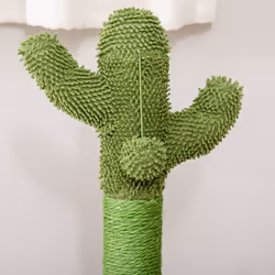 PawHut Cat Tree Cactus Sisal Scratching Post Interactive Fun Roller Exerciser - Additional view 7