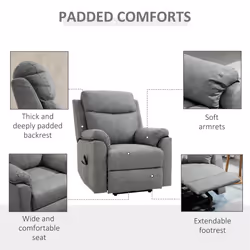 HOMCOM Power Lift Chair Electric Riser Recliner with Remote Control, Grey - Additional view 7