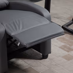 HOMCOM Recliner Sofa Chair PU Leather Massage Armcair w/ Remote Control, Grey - Additional view 6