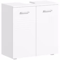 kleankin Bathroom Pedestal Under Sink Cabinet with Storage Shelf Double Door