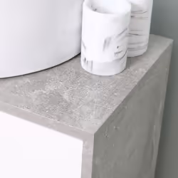 kleankin Bathroom Under Sink Cabinet with Adjustable Shelf, White and Grey