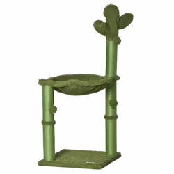 PawHut Cactus Cat Tree Tower Sisal Scratching Post with Hammock 40 x 40 x 96 cm - Additional view 8