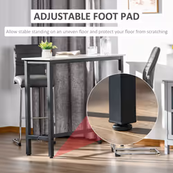 HOMCOM Bar Table Breakfast Dining Table Coffee Table Adjustable Feet - Additional view 4