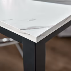 HOMCOM Bar Table Breakfast Dining Table Coffee Table Adjustable Feet - Additional view 6