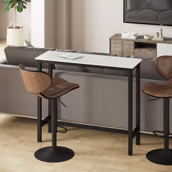 HOMCOM Bar Table Breakfast Dining Table Coffee Table Adjustable Feet - Additional view 8